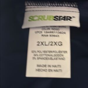 Scrubstar Dark Blue 2XL Scrub Top